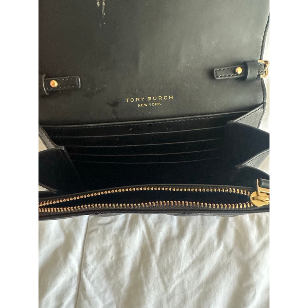 Women's Tory Burch Black Leather Crossbody Bag Small - Picture 3 of 3
